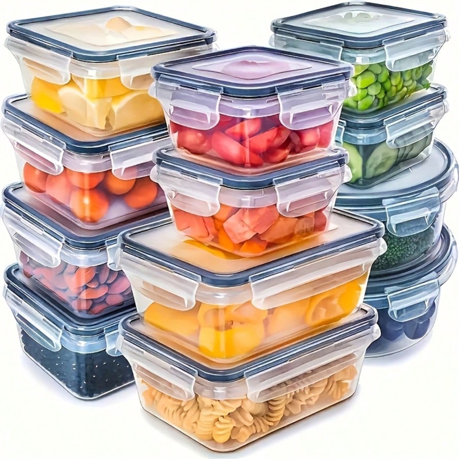 Food Storage Pantry - 24 Pack Food Storage Containers with