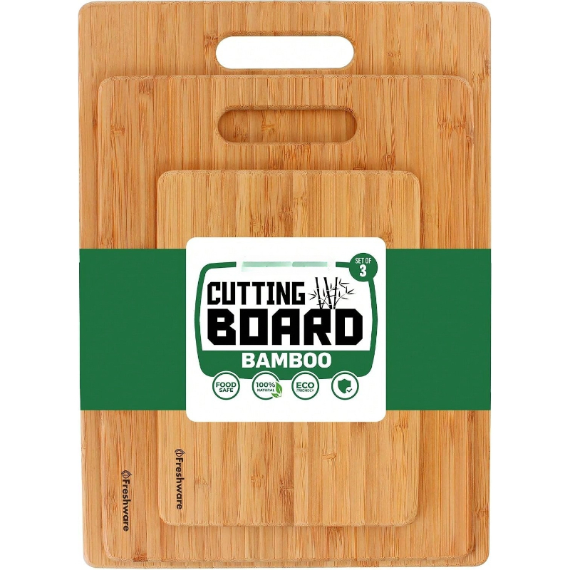 Food Storage For Room - Bamboo Cutting Board Set 3 Wooden