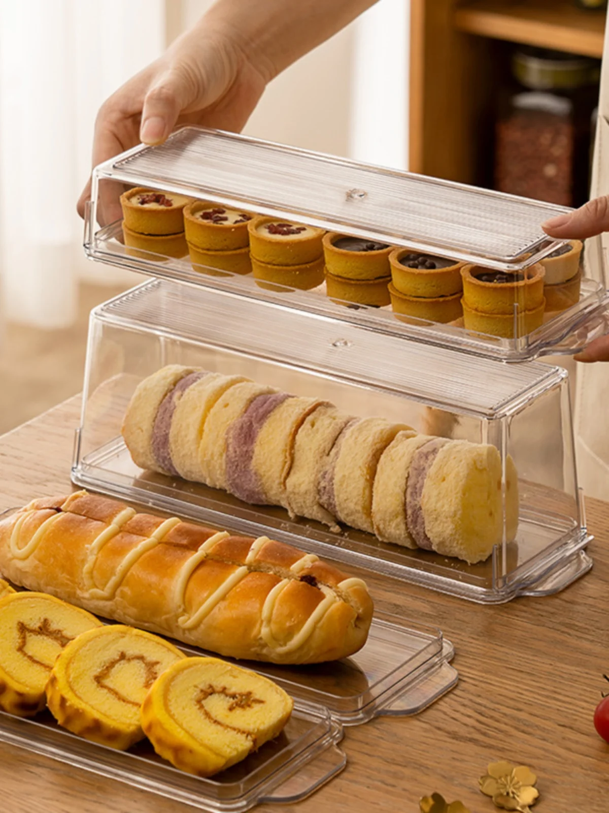 Food Storage For Refrigerator - Food Grade Sealed Cake Roll Preservation
