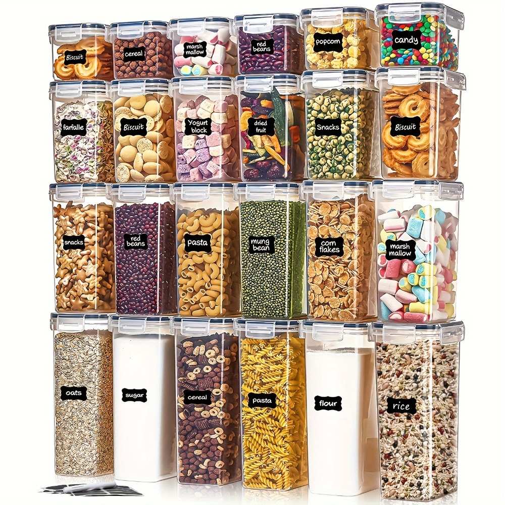 Food Storage For Room - 24Pcs Food Storage Containers 12 Boxes