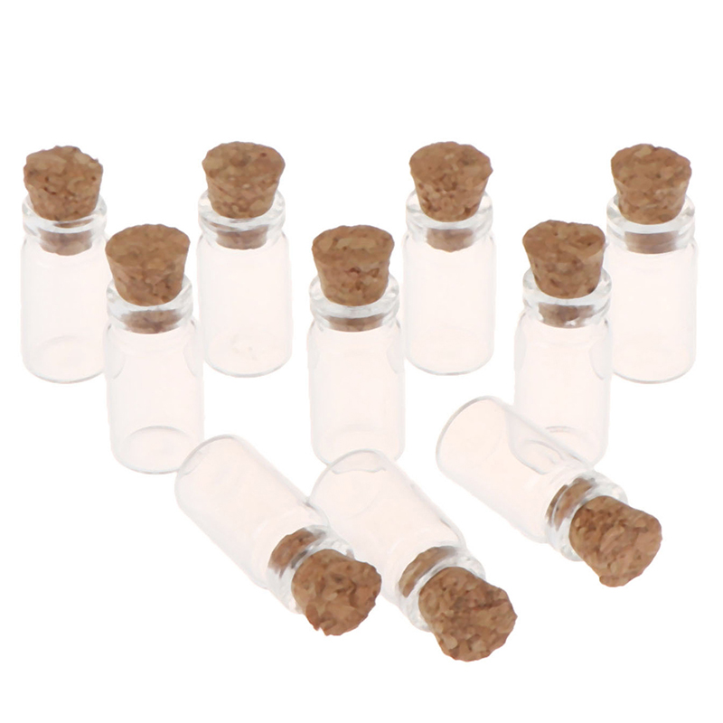 Food Storage Glass - 10Pcs 1:12 Dollhouse Miniature Glass Jars