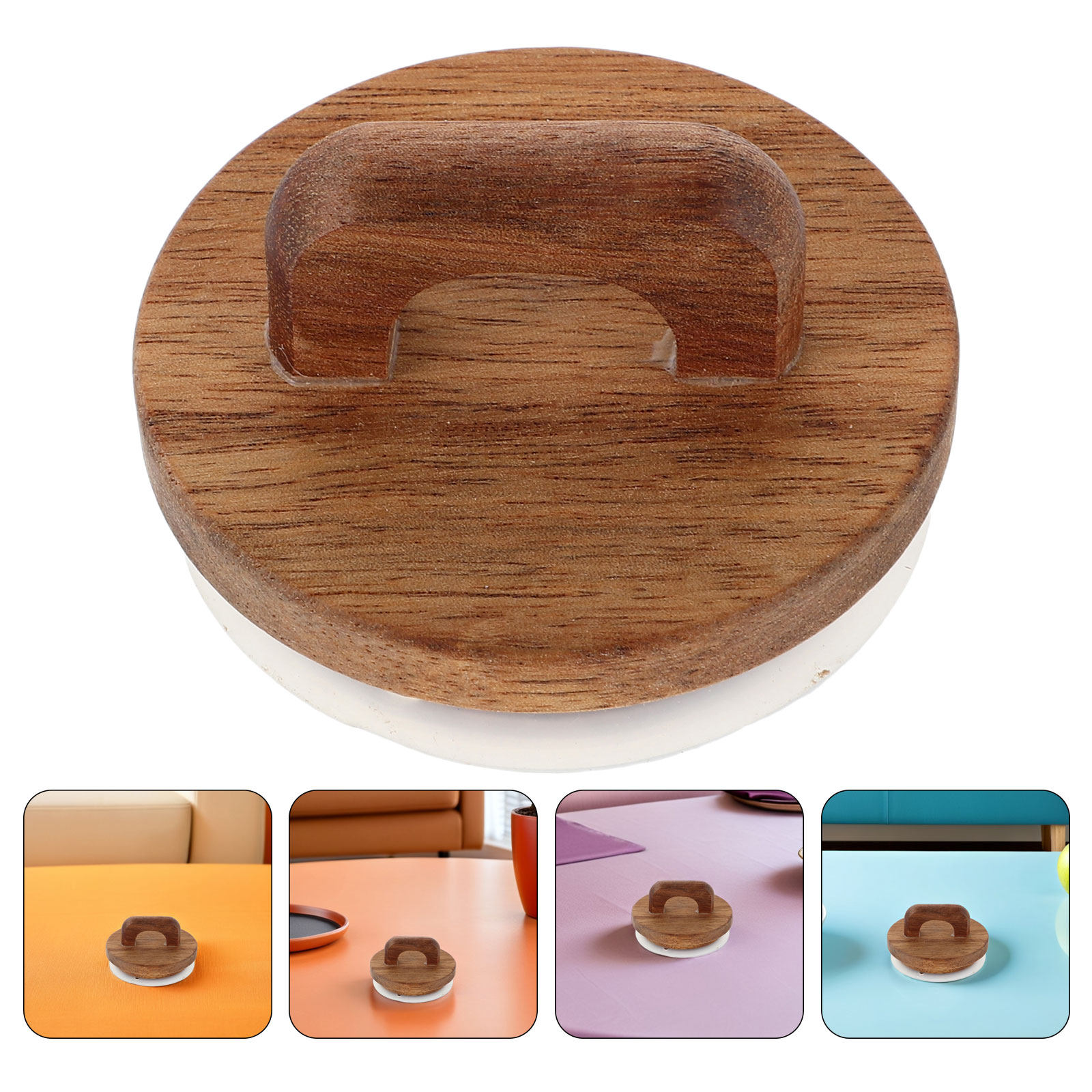 Food Storage Silicone - 2Pcs Airtight Wood Wide Mouth Jar
