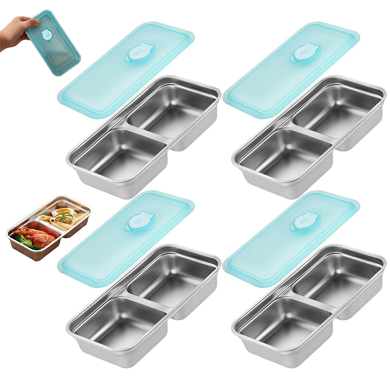 Food Storage For Refrigerator - Portable Stainless Steel Fresh-keeping Box Food