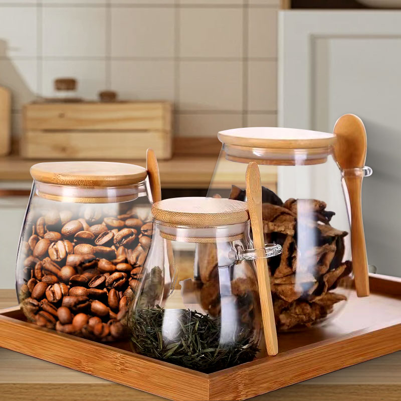 34oz sealed glass jar with spo - Food Storage Set Glass recension och pris