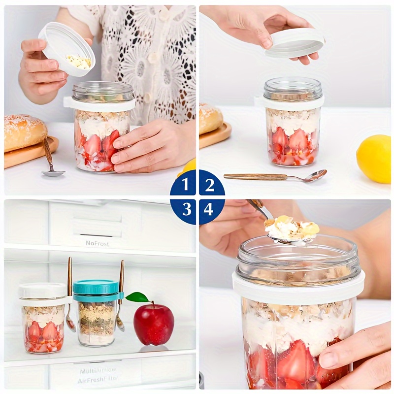1pc/2pcs Glass Oatmeal Cup, Ov - Food Storage Set Glass recension och pris