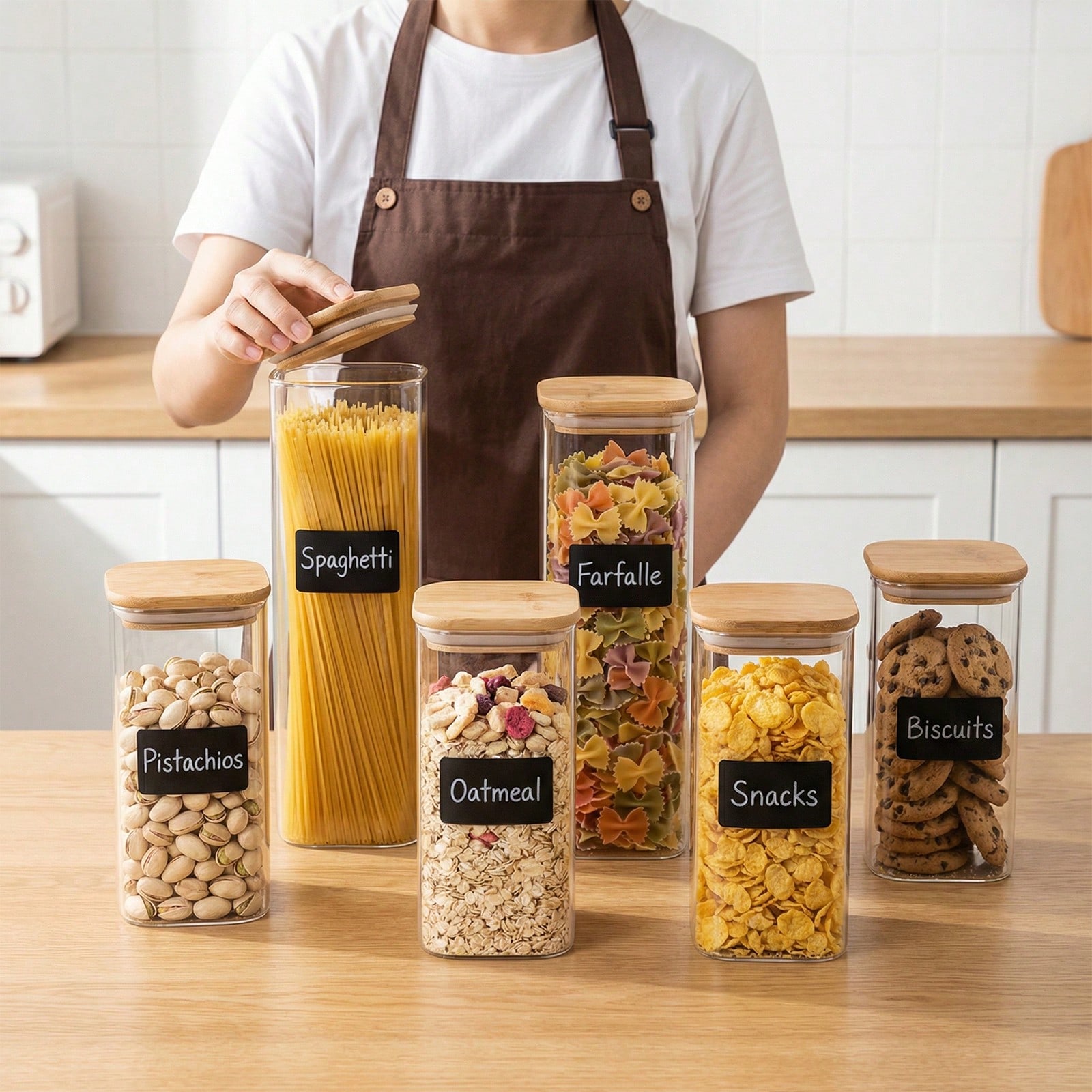 6/12pcs Glass Food Storage Con - Food Storage Pantry recension och pris