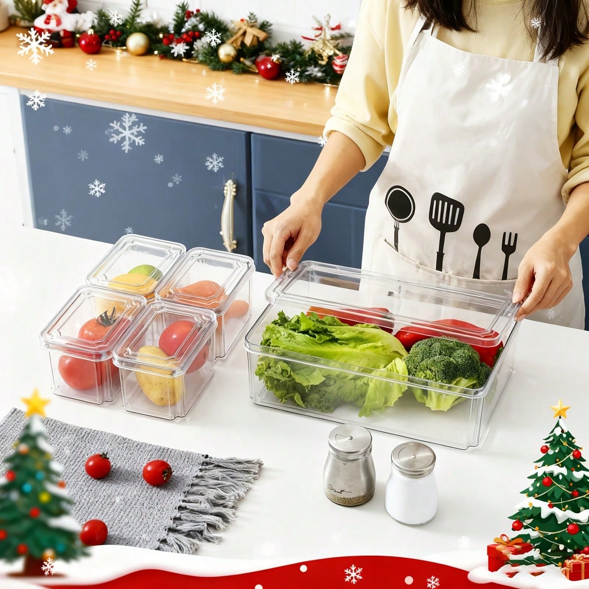 7/14 Pack Stackable Fridge Org - Food Storage For Refrigerator recension och pris