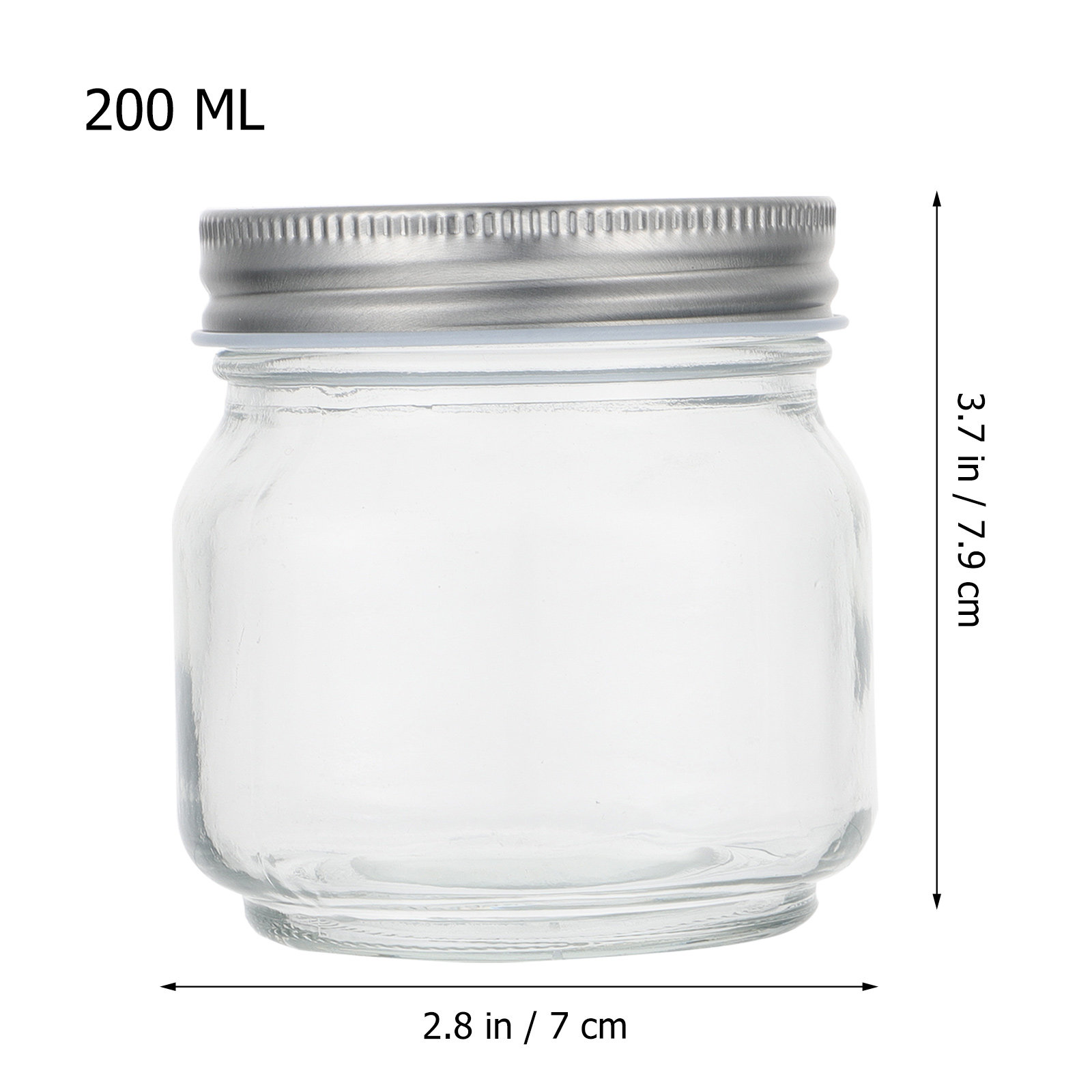 6Pcs Mason Glass Jar Set Thick - Food Storage Set Glass recension och pris