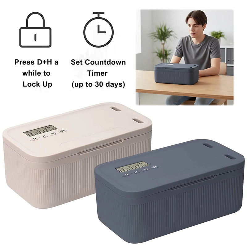 Lock Box with Timer Phone Lock - Food Storage Food Safety recension och pris
