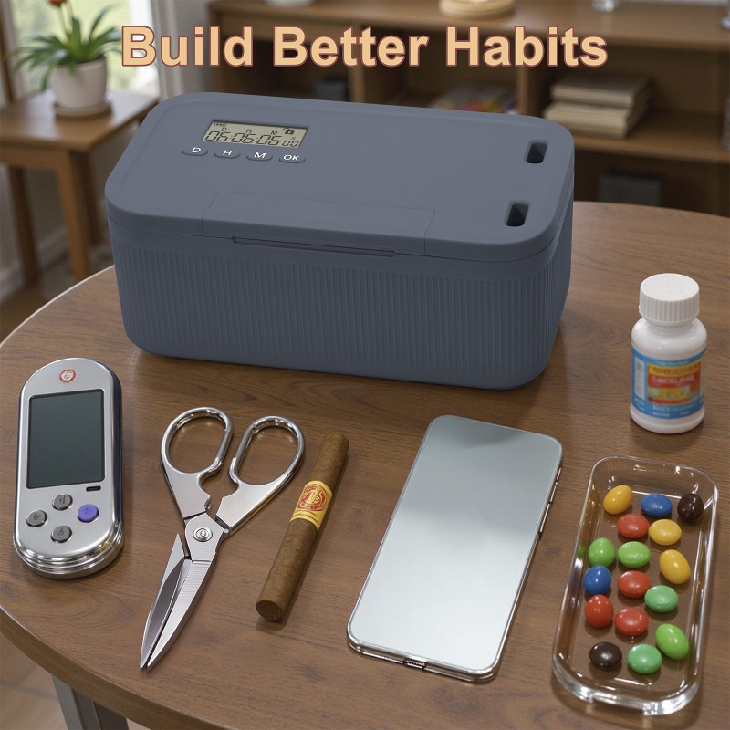 Lock Box with Timer Phone Lock - Food Storage Food Safety recension och pris