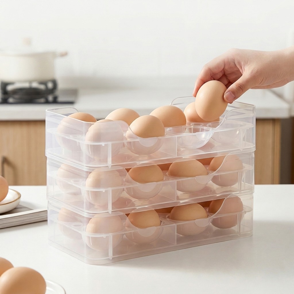 Stackable Egg Holder for Fridg - Food Storage For Refrigerator recension och pris