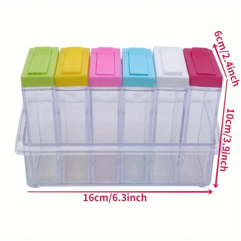 Transparent Seasoning Six Grid - Food Storage For Room recension och pris