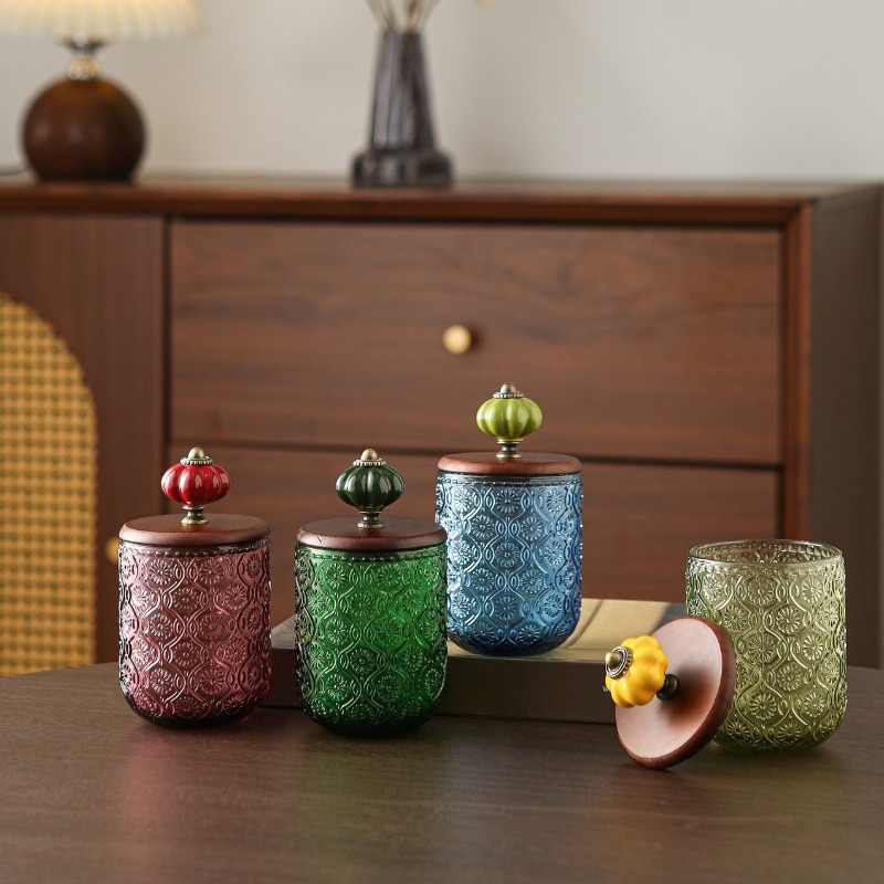 Retro glass cotton swab storag - Food Storage Youtube recension och pris