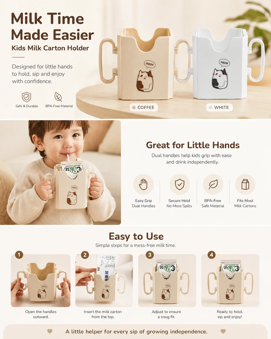 1pc Bottle Cup Milk Holder Adj - Food Storage Food Safety recension och pris