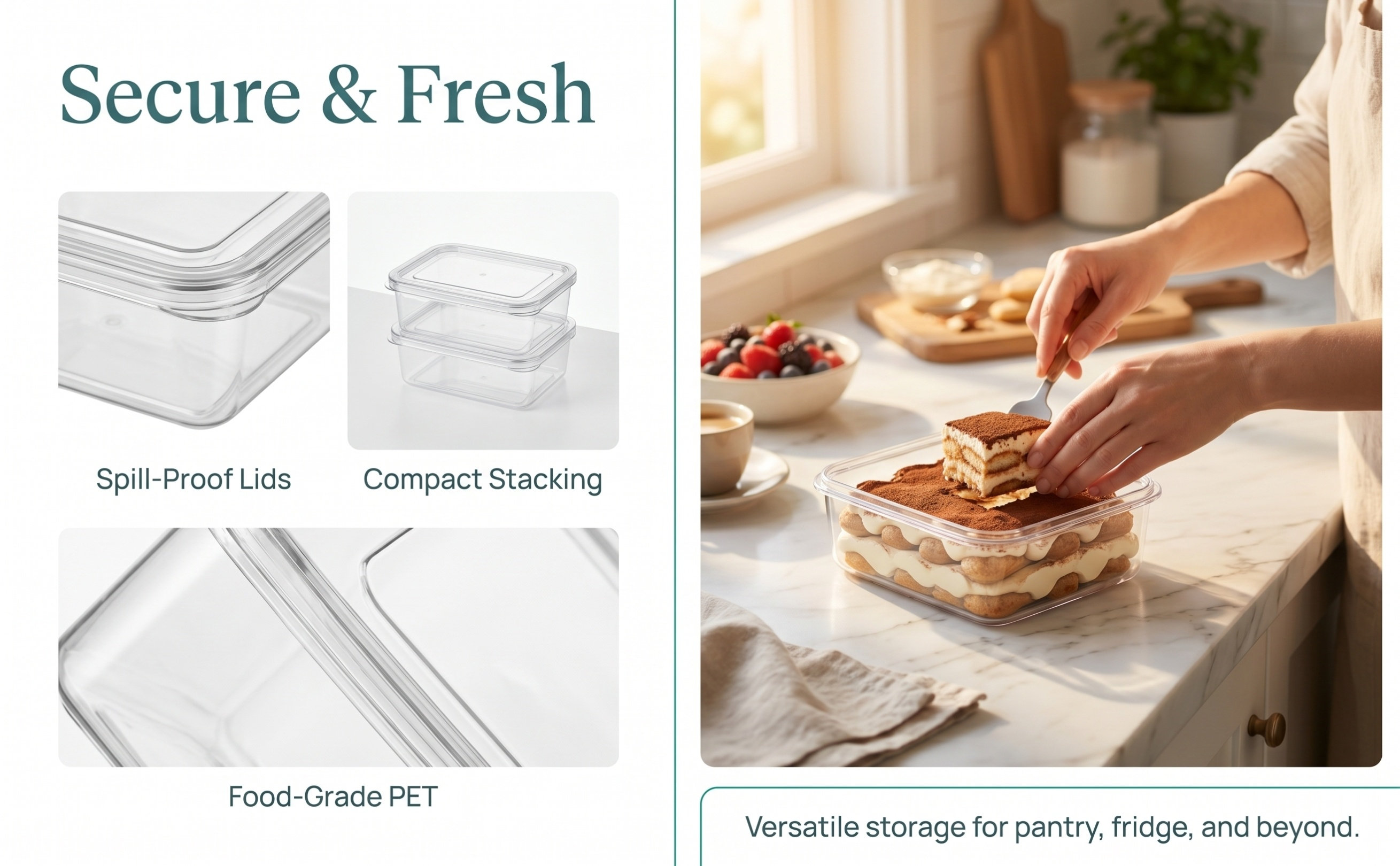 10Pcs Clear Pet Cake Carrier B - Food Storage Food Safety recension och pris