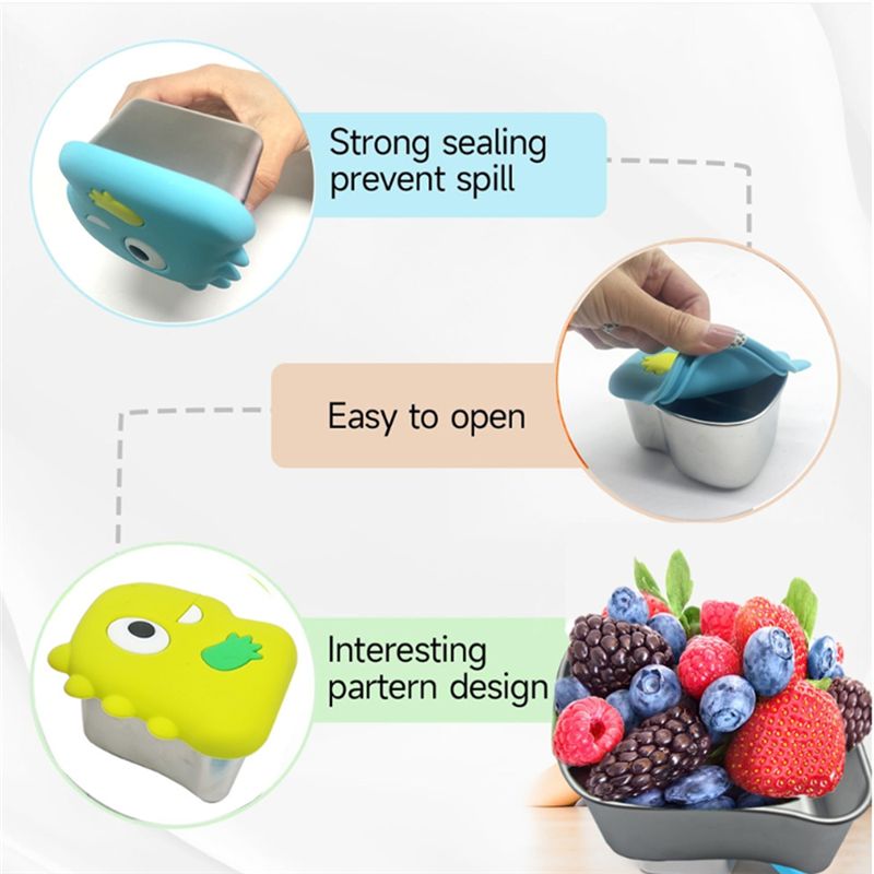 AA94-304 Stainless Steel Dinos - Food Storage Silicone recension och pris