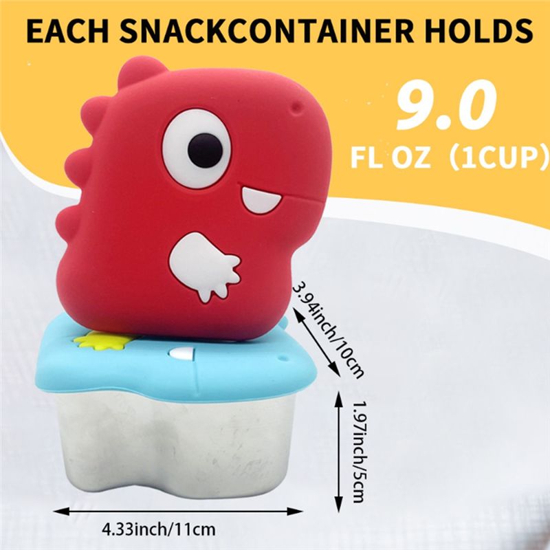 AA94-304 Stainless Steel Dinos - Food Storage Silicone recension och pris