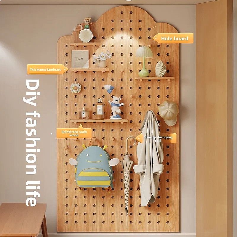 Solid Wood Pegboard Storage Sh - Food Storage For Room recension och pris