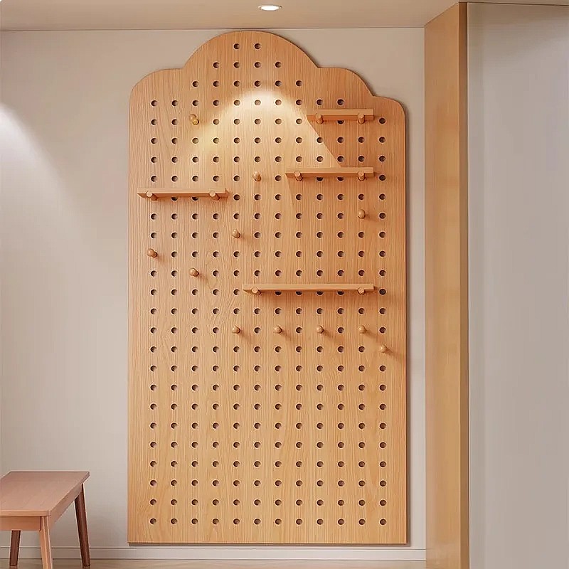 Solid Wood Pegboard Storage Sh - Food Storage For Room recension och pris