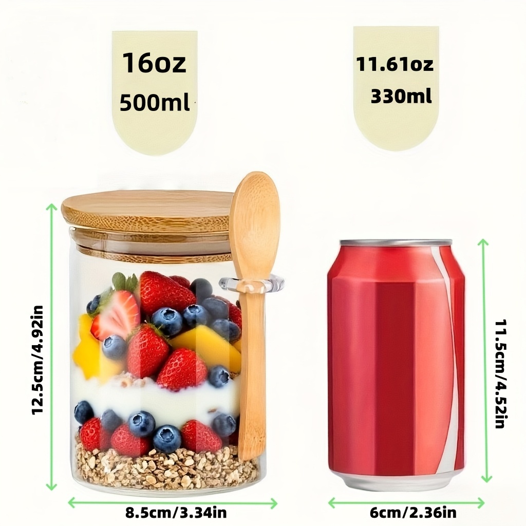 1/2/4/8Pcs Oatmeal Glass Cup S - Food Storage Set Glass recension och pris