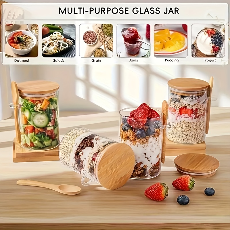 1/2/4/8Pcs Oatmeal Glass Cup S - Food Storage Set Glass recension och pris