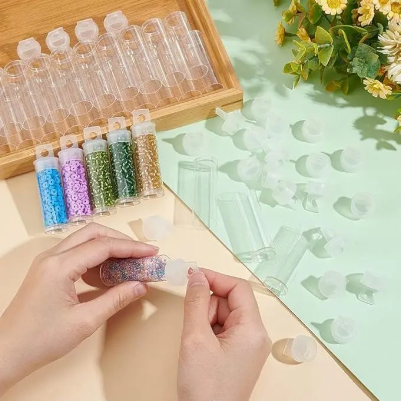 100Pcs Transparent Clear Bead  - Food Storage Youtube recension och pris