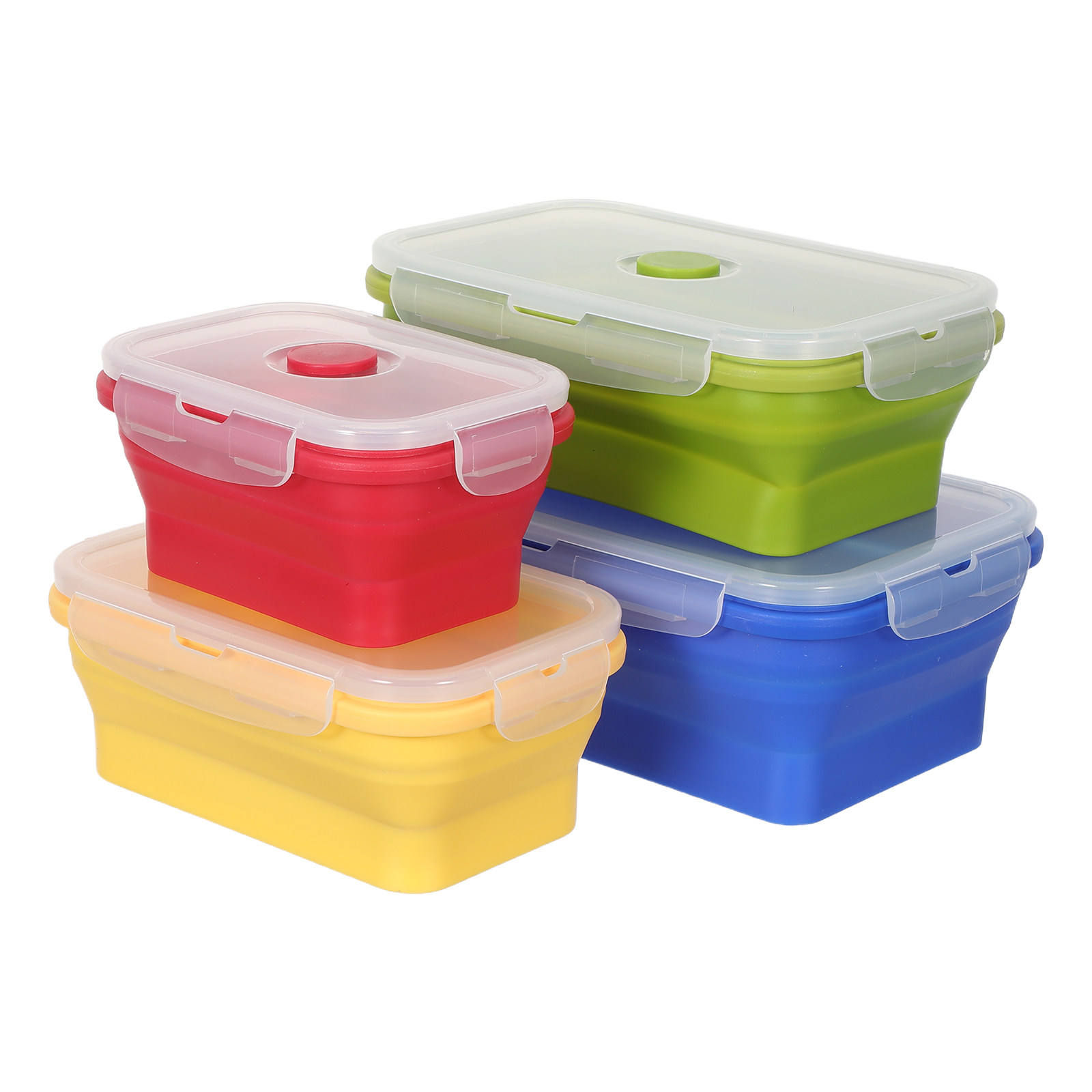 4Pcs Foldable Silicone Lunch B - Food Storage Silicone recension och pris