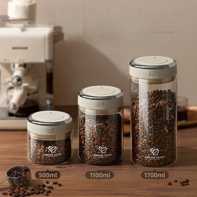 500/1100/1700ml Coffee Beans V - Food Storage Glass recension och pris