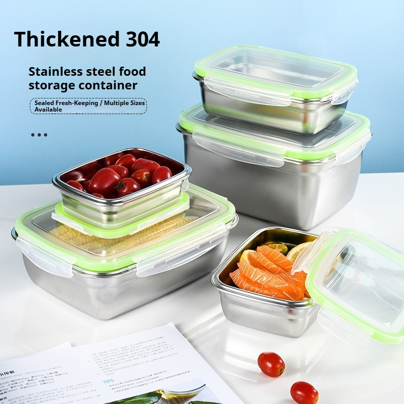 304 Stainless Steel Lunch Box  - Food Storage Silicone recension och pris