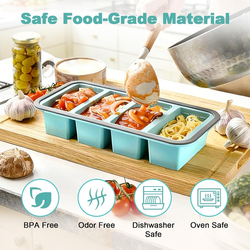 Silicone Freezer Molds with Li - Food Storage Silicone recension och pris