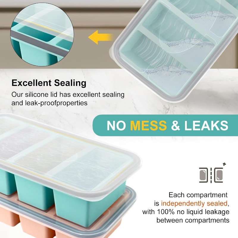 Silicone Freezer Molds with Li - Food Storage Silicone recension och pris