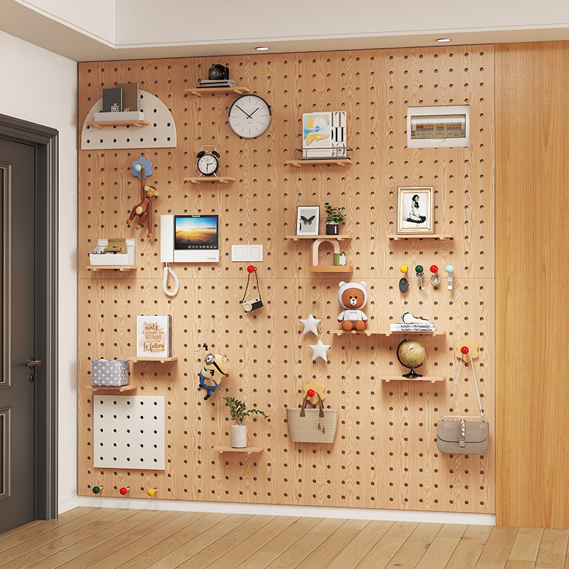 Solid Wood Nordic Pegboard Wal - Food Storage And Organizer recension och pris