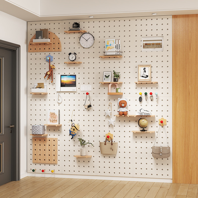 Solid Wood Nordic Pegboard Wal - Food Storage And Organizer recension och pris