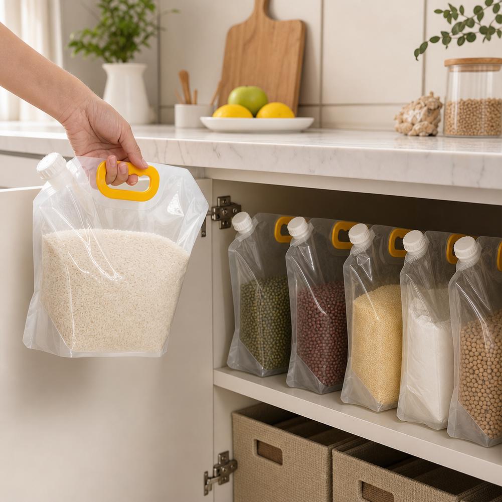 Large Grain Sealed Bag with Ha - Food Storage Large Plastic Containers recension och pris