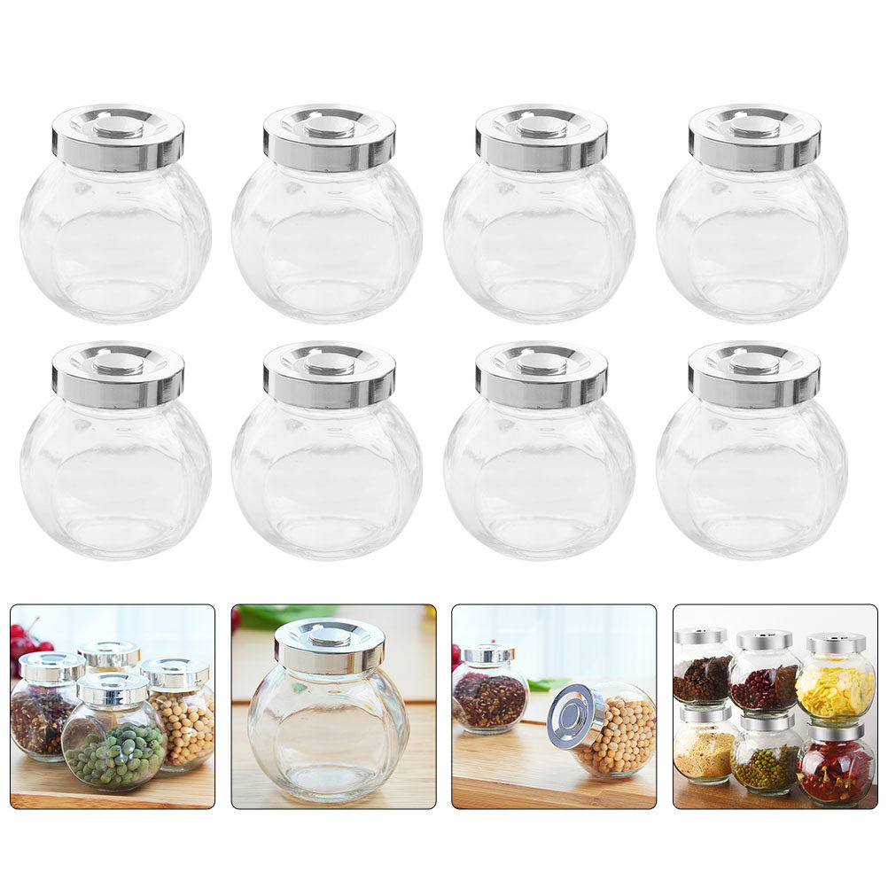 Glass Storage Jars 8 Pack Airt - Food Storage Pantry recension och pris