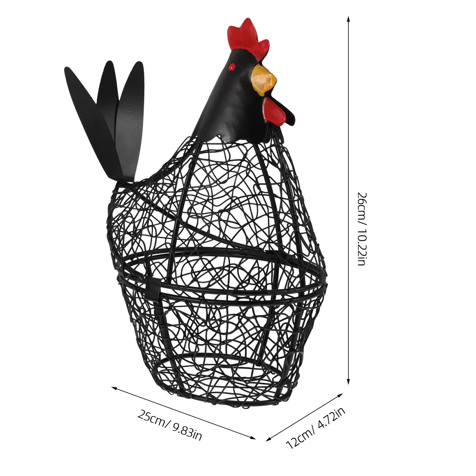 Hen Style Metal Egg Basket Dec - Food Storage Large Plastic Containers recension och pris