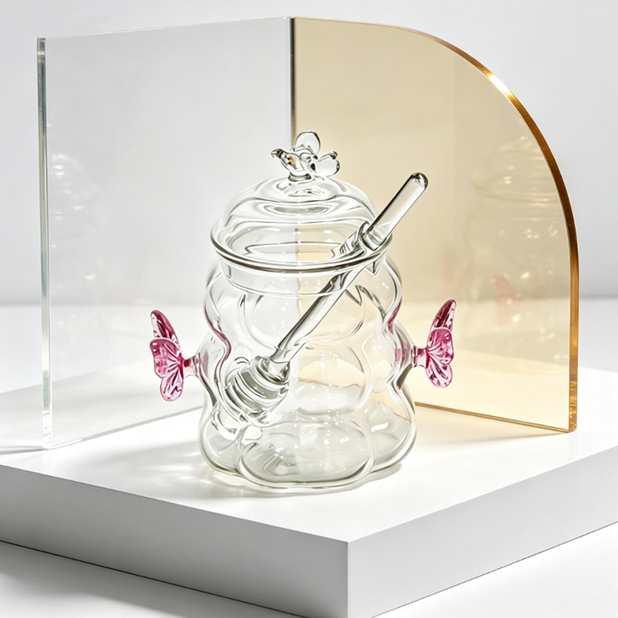 High Borosilicate Glass Honey  - Food Storage Set Glass recension och pris