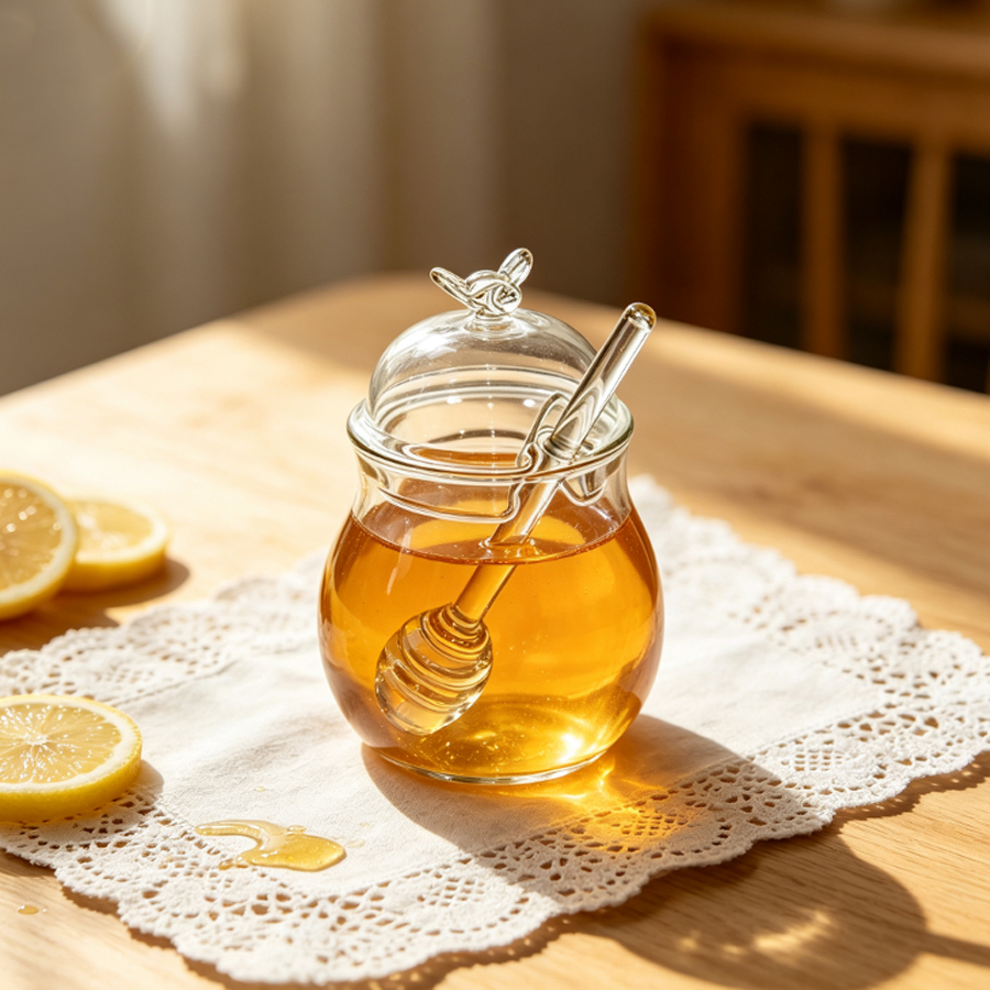 High Borosilicate Glass Honey  - Food Storage Set Glass recension och pris