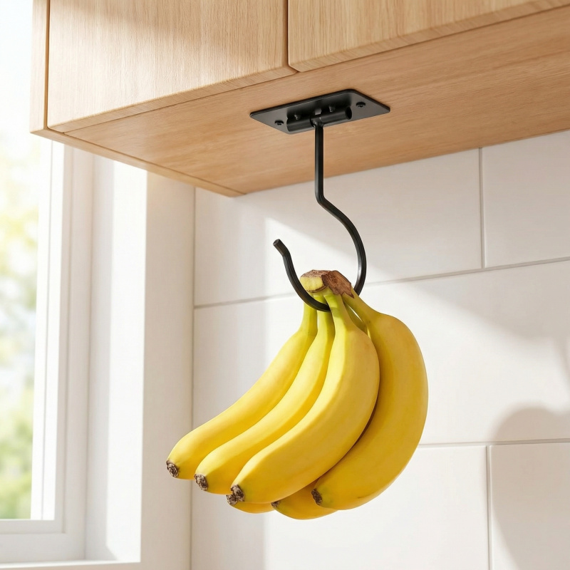Black Metal Self-Adhesive Bana - Food Storage And Organizer recension och pris