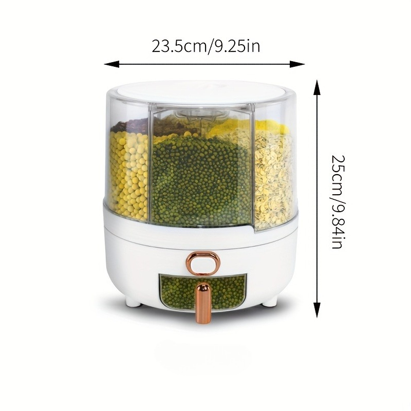 6‑Compartment 360° Rotating Ai - Food Storage Pantry recension och pris