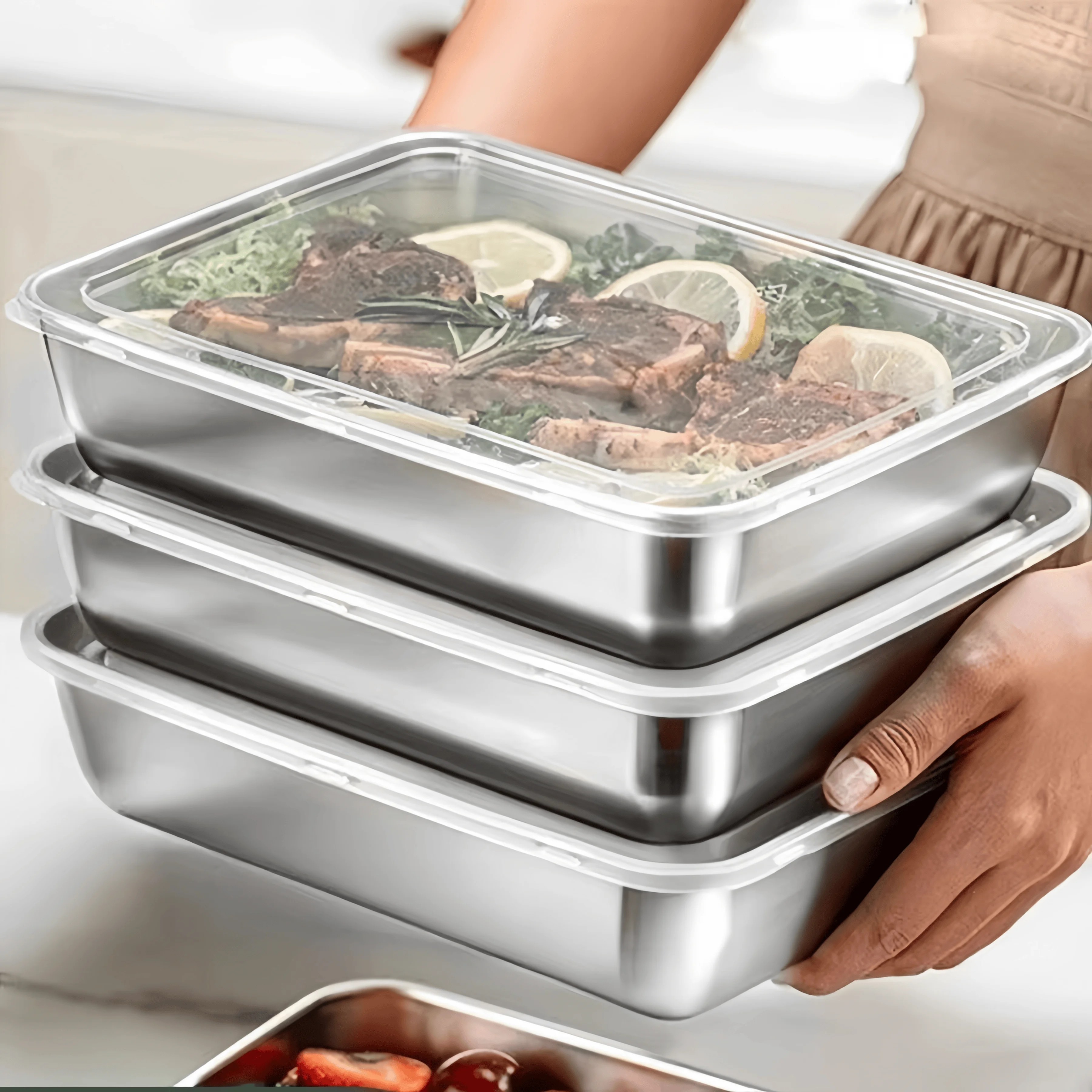 Stainless Steel Sealed Lunch B - Food Storage For Refrigerator recension och pris